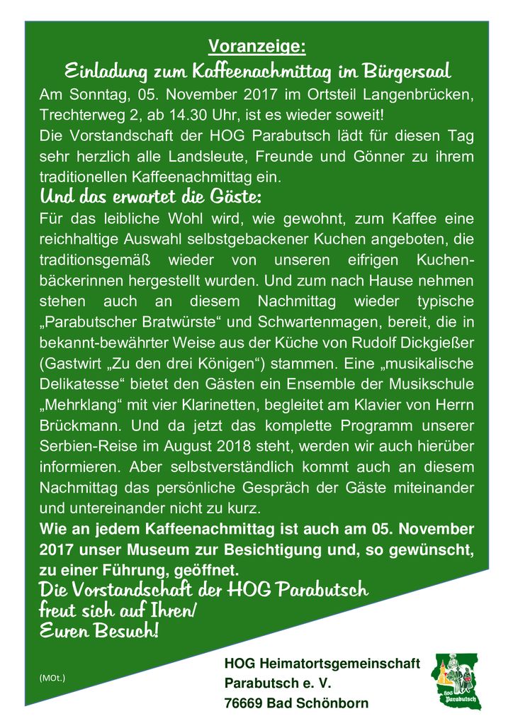 thumbnail of Voranzeige, Kaffeenachmittag, Nov. 2017